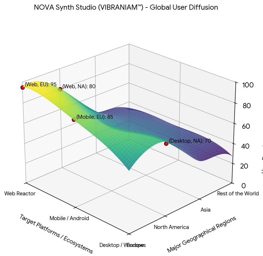 Grafico Distribuzione Geopolitica NOVA Synth Studio